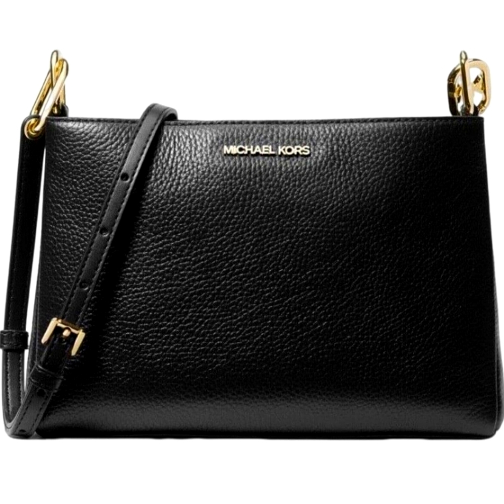 MK Trisha Medium Pebbled Leather Crossbody Bag